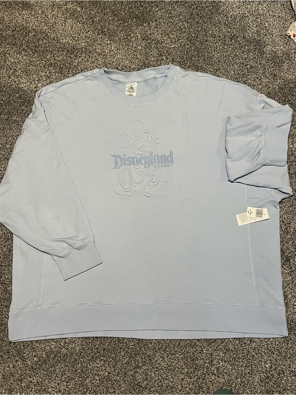 Light Blue Disneyland Resort Women’s Embossed Crewneck